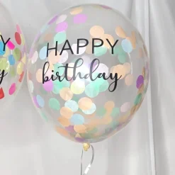 Luftballon-Set Konfetti Pastell "Happy Birthday" 5 Stk.