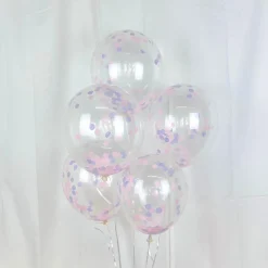 Luftballon-Set Konfetti Rosa & Lila 5 Stk.