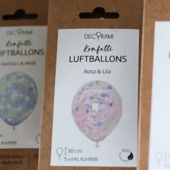 Luftballon-Set Konfetti Rosa & Lila 5 Stk.