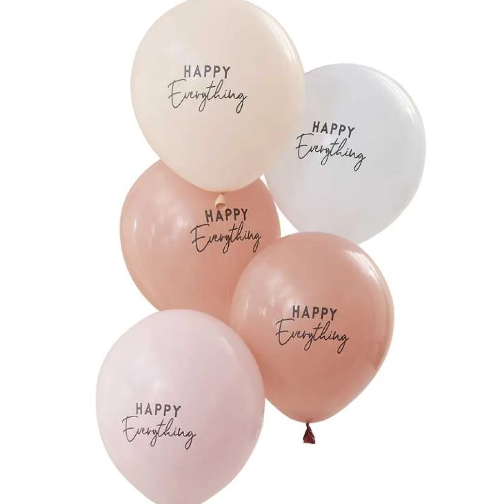 Luftballon-Set Pastell "Happy Everything" 5 Stk.