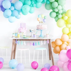 Mini Ballons Ø 12cm Pastell Mint 100 Stk.
