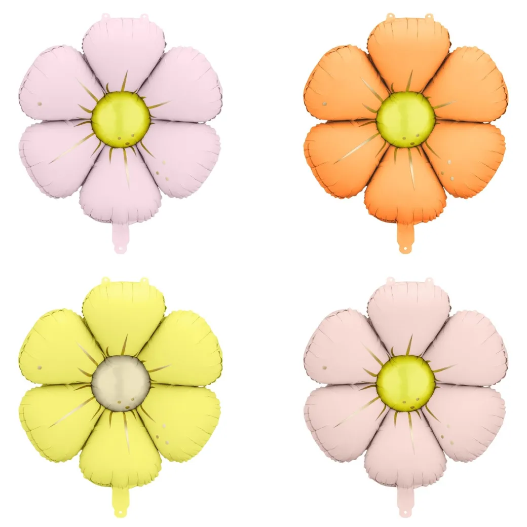 Mini Folienballon Blümchen 4 Stk.