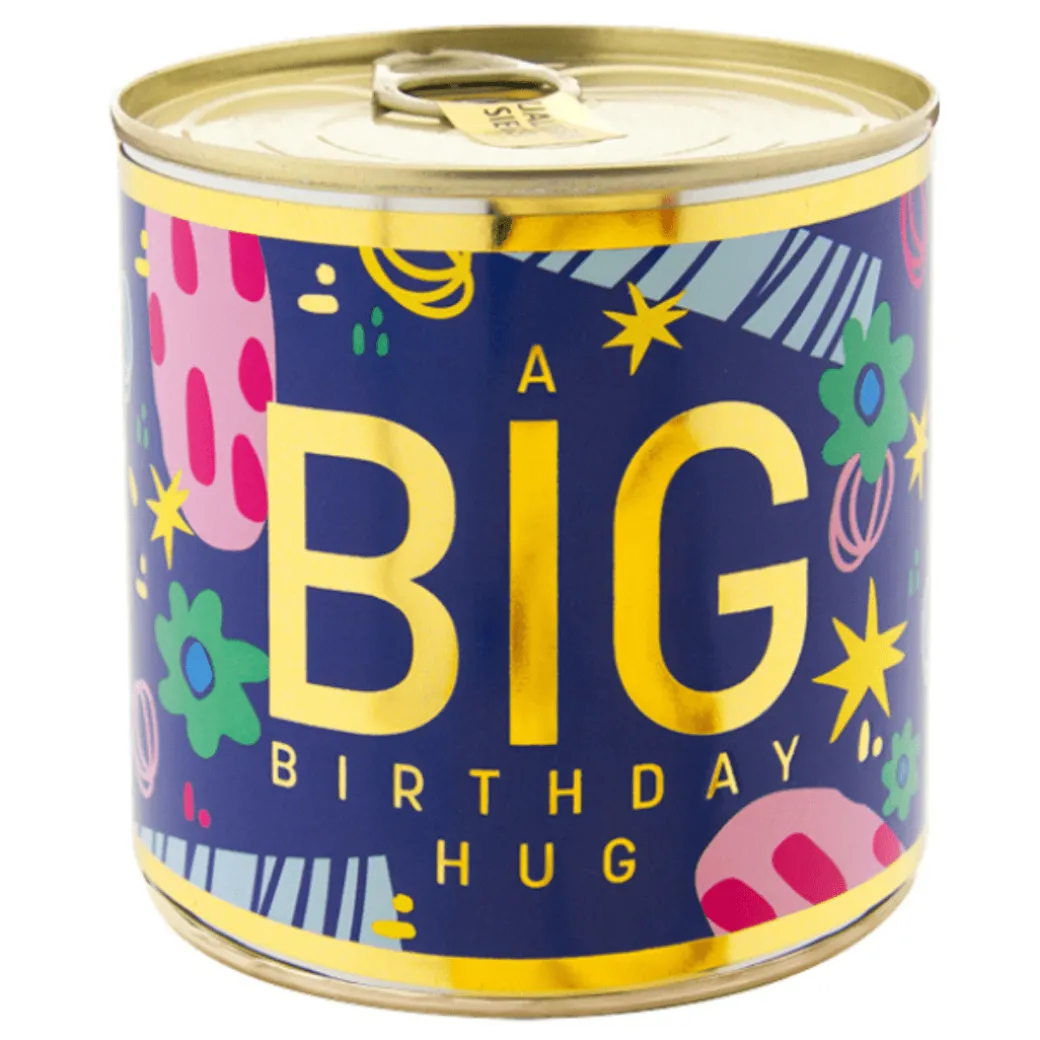 Mini Geburtstags-Kuchen "A BIG Birthday Hug" mit Kerze