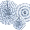 Papier-Fächer-Set (3 Stück) Hellblau