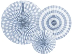 Papier-Fächer-Set (3 Stück) Hellblau