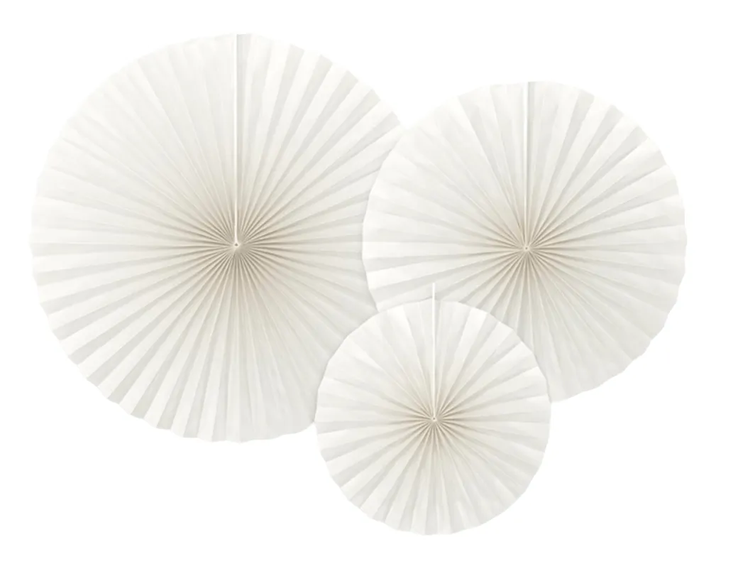Papier-Fächer-Set (3 Stück) Weiß