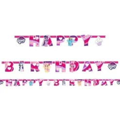 Papiergirlande "Happy Birthday" My Little Pony