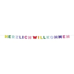 Papiergirlande "Herzlich Willkommen"