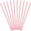 Papier-Strohhalme Einfarbig Rosa 10 Stk.