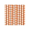 Papier-Strohhalme Karo Orange 10 Stk.