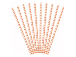 Papier-Strohhalme Karo Orange 10 Stk.