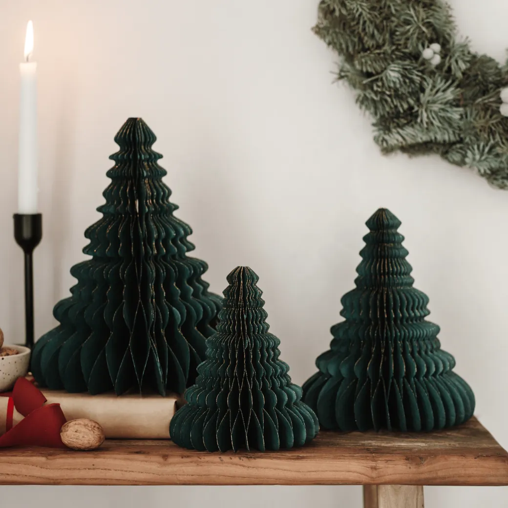 Papierwaben-Ornament Weihnachtsbaum 15cm