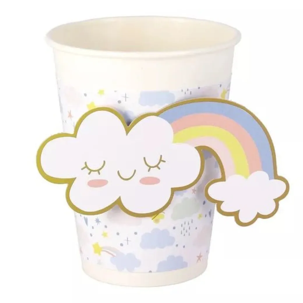 Pappbecher Einhorn Pastell 6 Stk.