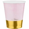 Pappbecher "Romantic Rosa-Gold" 230ml 6 Stk.