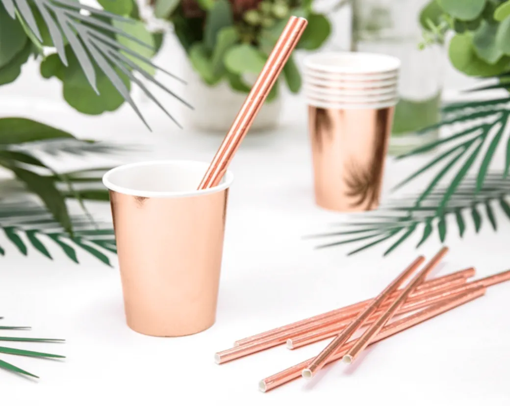 Pappbecher Roségold 6 Stk.