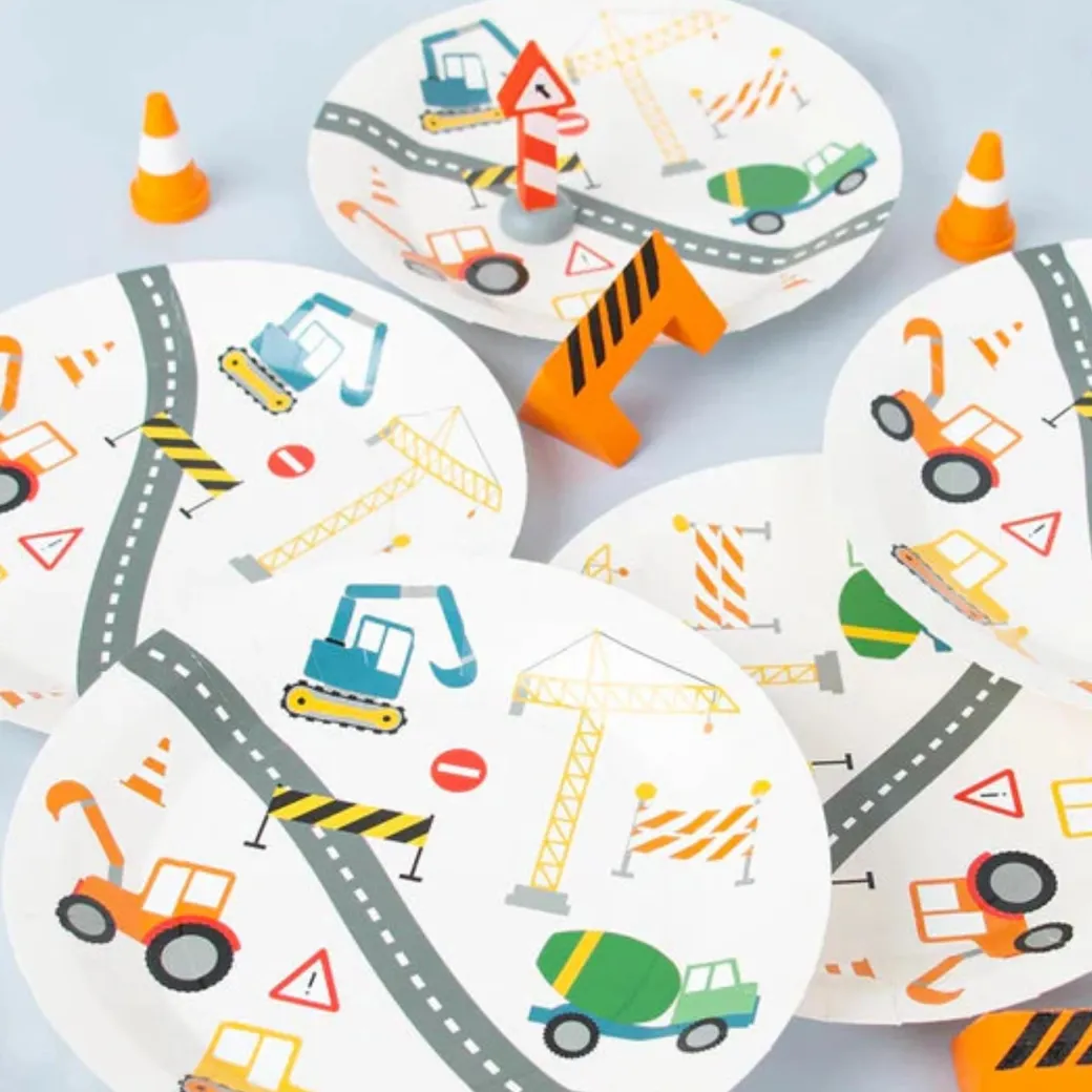 Pappteller Baustelle 8 Stk.