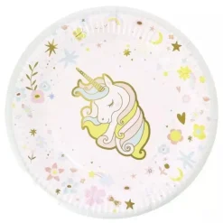 Pappteller Einhorn Pastell 6 Stk.