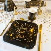 Pappteller "Happy New Year" Ø 23cm 6 Stk.