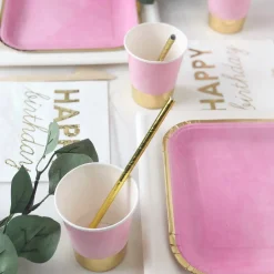 Pappteller "Romantic Rosa-Gold" 6 Stk.