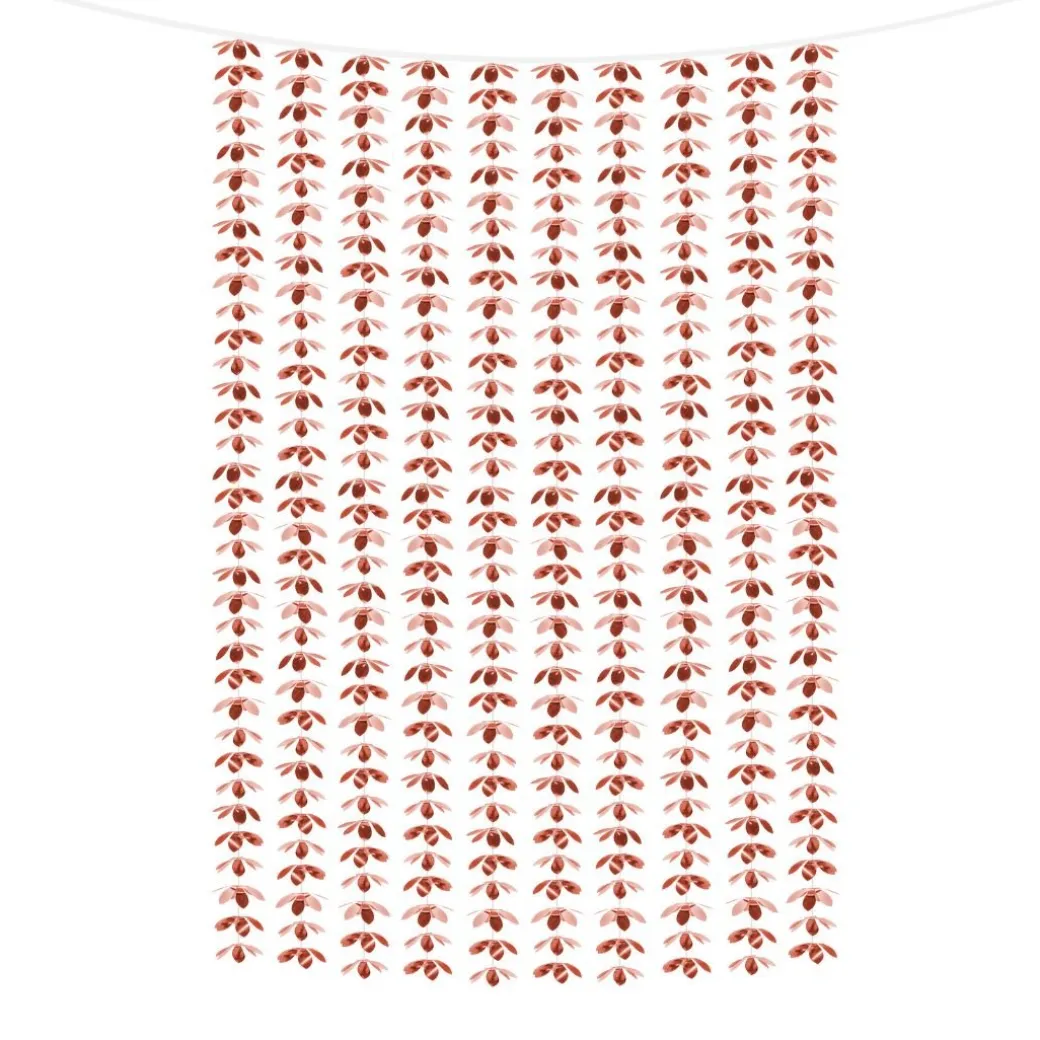 Partyvorhang Blüten Roségold
