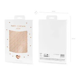 Partyvorhang Herzen Roségold