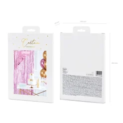 Partyvorhang lang Roségold Glitzer