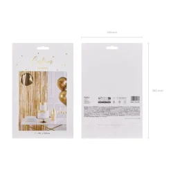 Partyvorhang lang Satin Gold