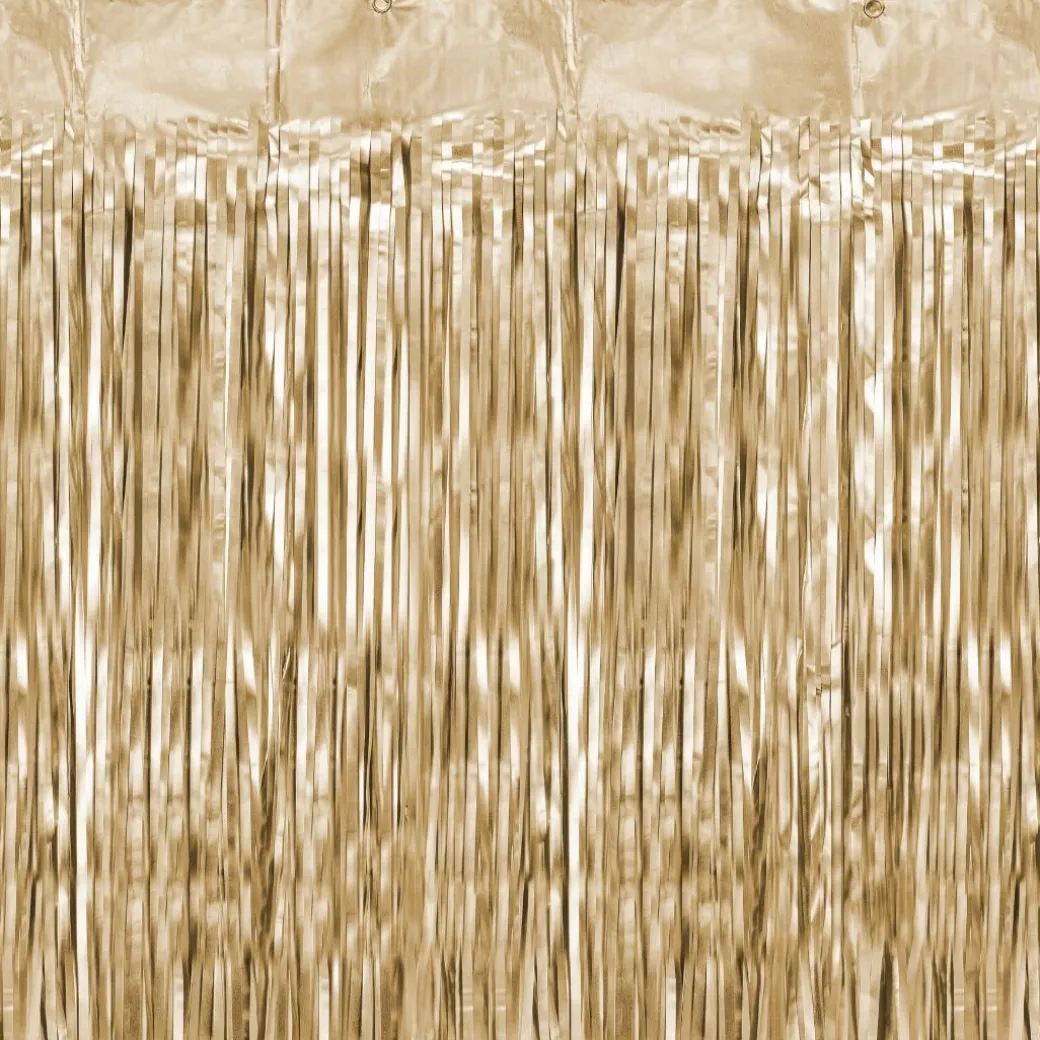 Partyvorhang lang Satin Gold