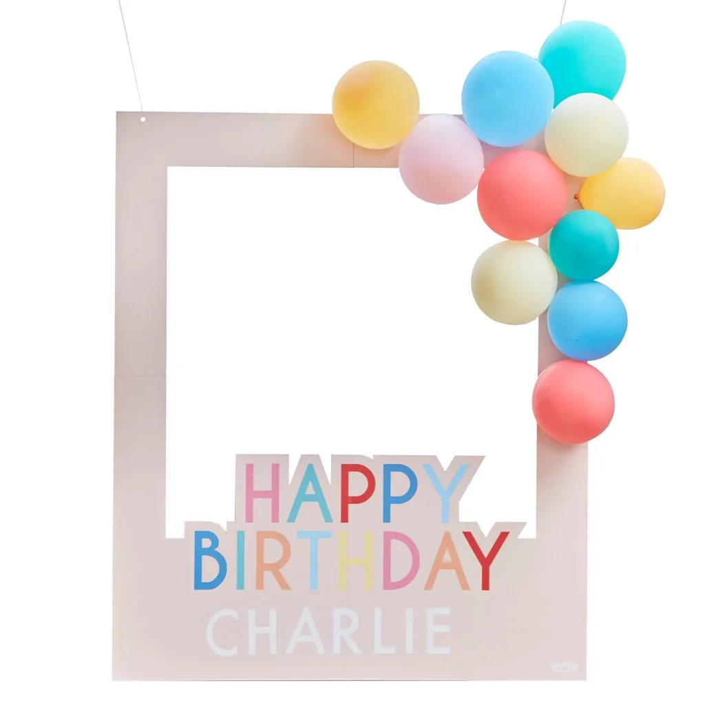 Personalisierbarer Fotorahmen mit buten Ballons