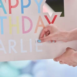 Personalisierbarer Fotorahmen mit buten Ballons