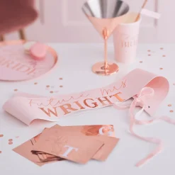 Personalisierbare Schärpe "Future Mrs" Roségold