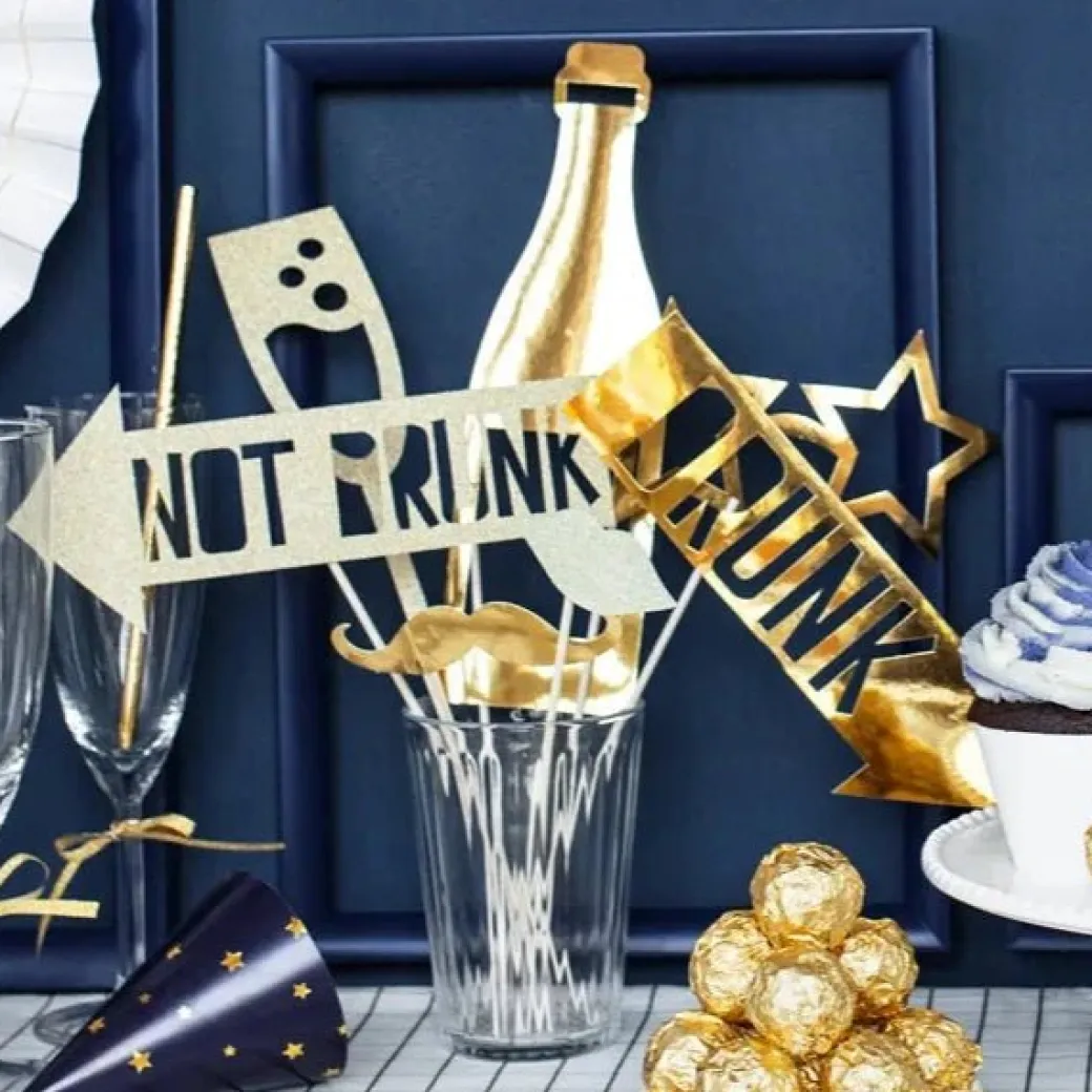 Photo Booth Props Gold