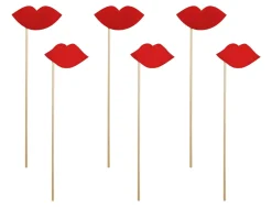 Photo Booth Props Lips 6 tlg.
