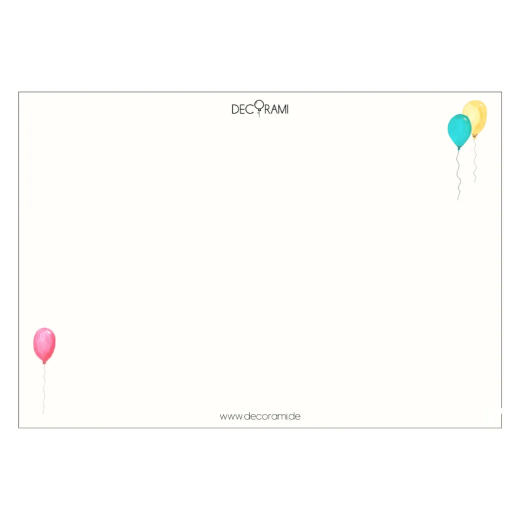 Postkarte DECORAMI Luftballons