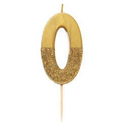 Premium-Geburtstagskerze Gold Glitzer 