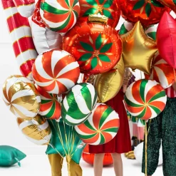 Rund-Folienballon Candy Rot