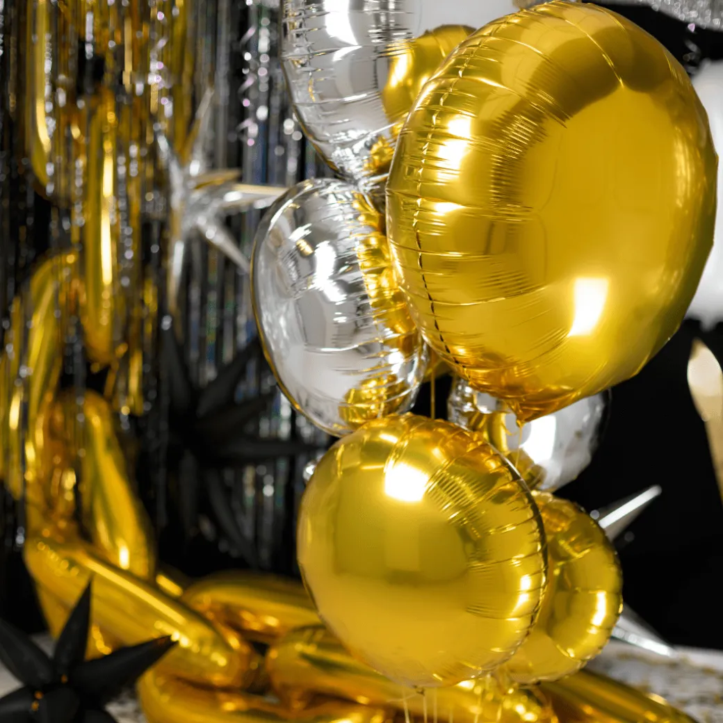 Rund-Folienballon Gold