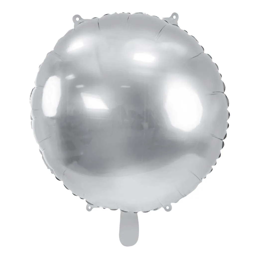 Rund-Folienballon Silber