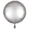 Rund-Folienballon Silber Satin