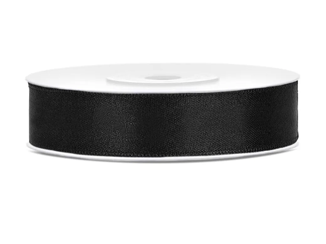 Satinband Schwarz Breit 25m