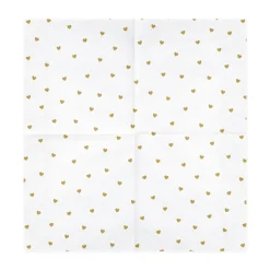 Servietten Herzchen Gold