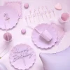 Servietten mit Rüschen Lila 12 Stk.