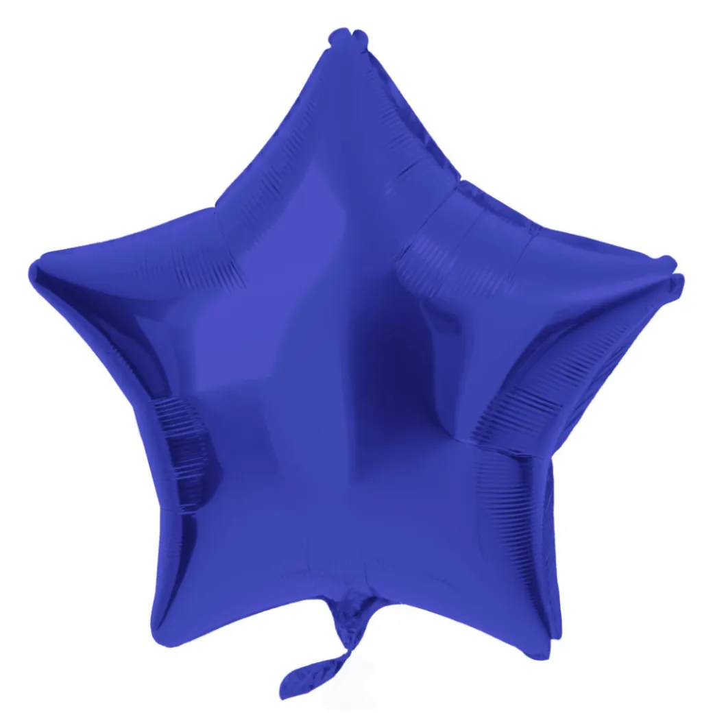 Stern-Folienballon Blau Satin