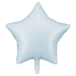 Stern-Folienballon Hellblau Pastell