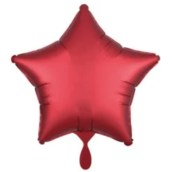 Stern-Folienballon Rot Satin