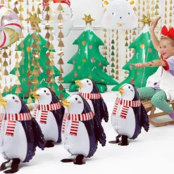 Tierballon Airwalker Pinguin mit Schal