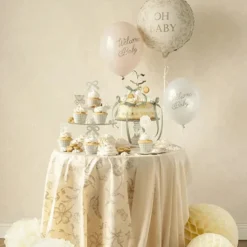 Tischdecke Beige Blumen