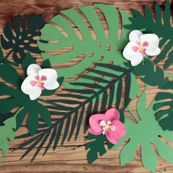 Tischdeko Tropical Paper Leaves