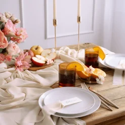 Tischläufer Chiffon Creme