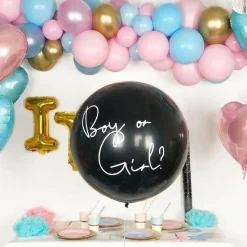 XXL Ballon Ø 1m Gender Reveal "Boy or Girl?" - It's a Girl